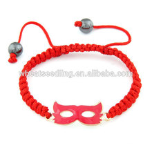 Red party face mask rouge corde bracelet chanceux